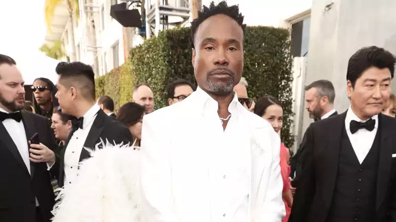 Billy Porter's Feather Train is a dream wedding look