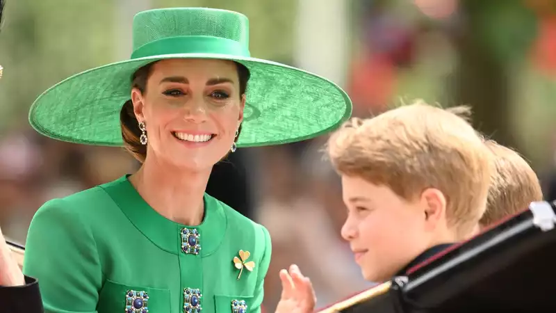 Princess Kate used some secret signals to keep her children in check during today's "Trooping the Colour," a body language expert said.