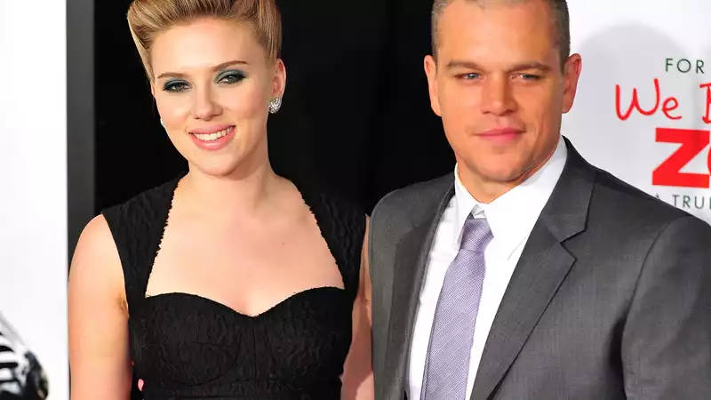 Matt Damon explains why kissing co-star Scarlett Johansson was "hell."