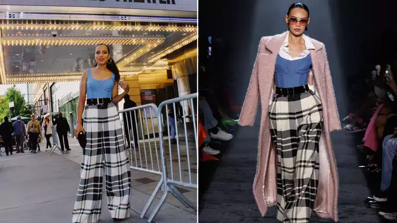 Kerry Washington's plaid pants are perfect for fall