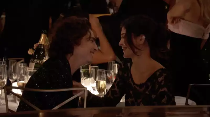 Kylie Jenner and Timothée Chalamet at the Golden Globe Awards ceremony