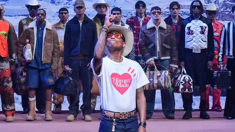 Colorful Cowboys and Celebrities: Pharrell William's Latest Creation for Louis Vuitton Men